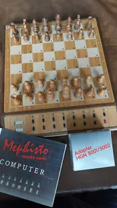 Schachcomputer Mephisto Monte Carlo mit original Figuren, Anleitung und Netzteil - Bild 1 von 9