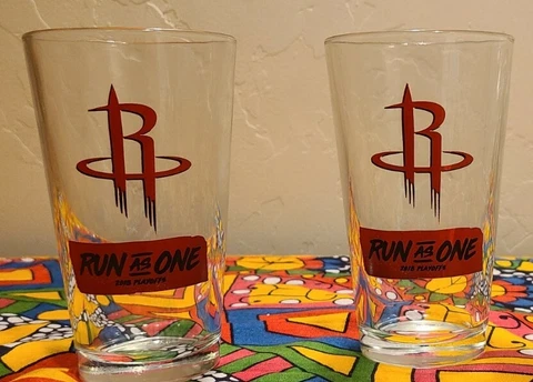 NBA Houston Rockets 2018 Playoff Glass Beer Pints Cover