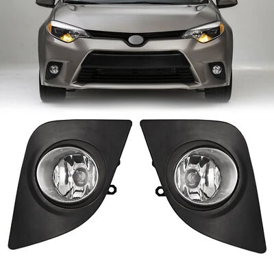 Par de luces antiniebla para parachoques delantero Toyota Corolla L LE 2014 2015 2016 con bombillas Foto 1 de 4