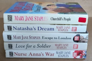 Mary Jane Staples: Job lot collection of 5 LARGE PRINT adult fiction books - Imagen 1 de 1