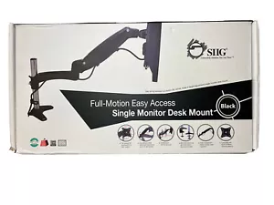 SIIG Aluminum Gas Spring Desk Mount - Single Monitor, VESA (75x75/100x100) - Picture 1 of 7