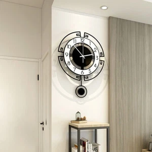 Large Swing Wall Clock Modern Nordic Living Room Silent Pendulum Wall Clock - Picture 1 of 21