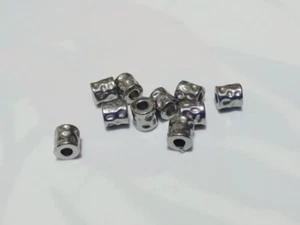 10pz perline in acciaio inox spacer separatori tubo 4x4mm colore argento scuro - Foto 1 di 1