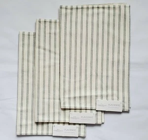 3x Threshold Stripe Placemat Off White 100% Cotton 14"x 19", NWT! L6 - Picture 1 of 2