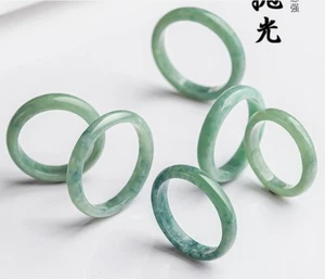 Certified Green Burma Natural Grade A Jade jadeite Circle Ring USA 4-11.5