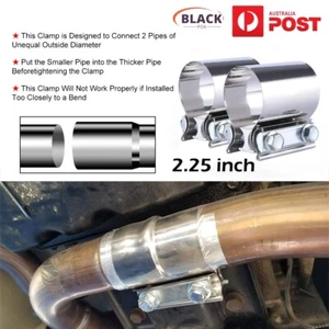 2.25 InStainless Steel Butt Joint Band Exhaust Clamp Sleeve for Muffler Downpipe - Picture 1 of 6