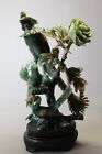 ANTIQUE CHINESE CARVED Jade carved Phoenix wood stand 20cm/7.5"inch