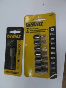 2 NEW DEWALT DW2067 Torx Insert Bit Set  7-Piece STEEL HEAT TREATED & DW2218IR - Picture 1 of 8