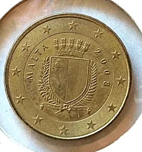 MONEDA 50 CENTIMOS DE EURO. MALTA 2008 - Imagen 1 de 2
