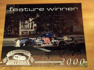 Jimmy Anzelone AUTOGRAPHED SIGNED 2000 Feature Winner Kauneonga Speedway Photo - Picture 1 of 5