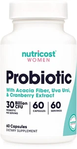 Nutricost Probiotic Complex for Women 30 Billion CFU, 60 Capsules - Gluten Free - Picture 1 of 6