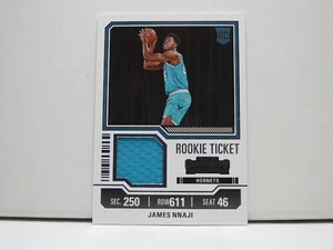 2023-24 Panini Contenders James Nnaji Rookie Ticket Patch #RTS-NNJ Hornets - Picture 1 of 2