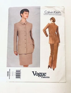 VOGUE Patterns - Calvin Klein - Skirt and Pant Suit - Size 8 - 10 - 12 - 1508 - Picture 1 of 6