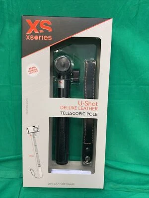XSories U-Shot Deluxe Perche télescopique en cuir pour Caméra GoPro Noire