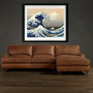 Great Wave off Kanagawa by Katsushika Hokusai Framed art print Wall decor 24x36 - Bild 1 von 7