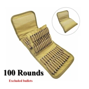 Rifle Bullet Cartridge Ammo Storage Pouch Wallet 100 Rounds 7.62 .38 30-30 9mm - Picture 1 of 7