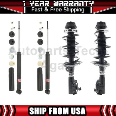 Amortiguador de puntal completo delantero trasero 4 KYB para Honda Fit 2009-2013 Foto 1 de 4