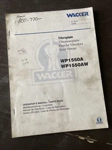 WACKER WP-1550A/1550AW VIBROPLATE Owner Operator Operation Maintenance Manual - Picture 1 of 5
