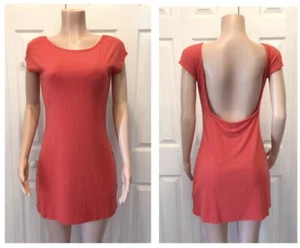 Free People FP Beach Red Rosalia Low Back Mini Dress Size Medium - Picture 1 of 8