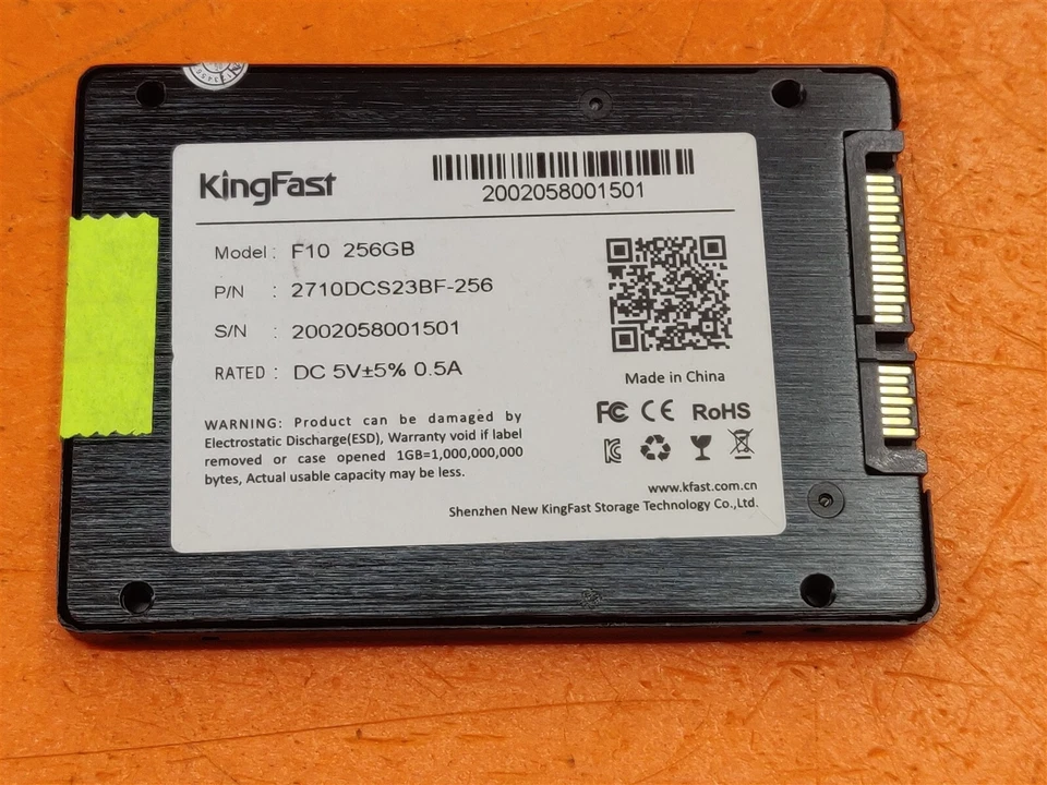 ⭐️⭐️⭐️⭐️⭐️ SSD - KingFast F10 256GB SATA III Laptop 2.5" Solid State Drive  - Image 1 of 2