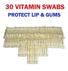 30 HISOPOS DE VITAMINA E para protección de labios y encías hidratante, blanqueamiento dental - Imagen 1 de 1