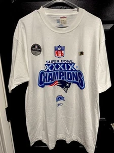 Size XL New England Patriots Super Bowl  XXXIX 39 2005 - Reebok Filenes Tag NWT - Picture 1 of 4