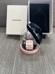 Pandora 2019 Glass Dome W/Charm Box Christmas Winter Wonderland Ornament Ltd. Ed - Picture 1 of 6