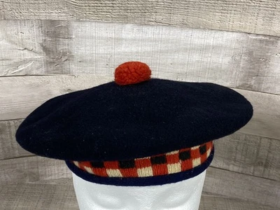 VTG Fleur de Lis CURLING TAM BERET DOROTHEA KNITTING MILLS CANADA 100% WOOL HAT - Image 1 of 4