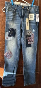 Vintage America Blues Womens Capri Jeans Bestie Jean 6/28 Patches Embroidery - Picture 1 of 9