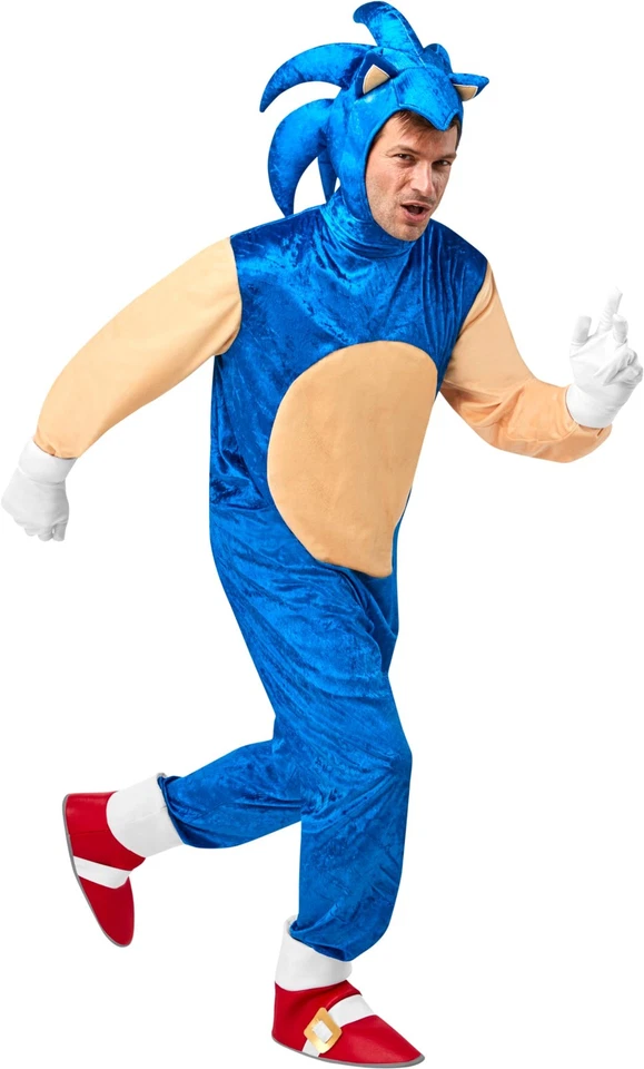 Disfraz de Sonic Deluxe para Adulto - Sonic the Hedgehog Halloween Vestido Elegante Foto 1 de 2
