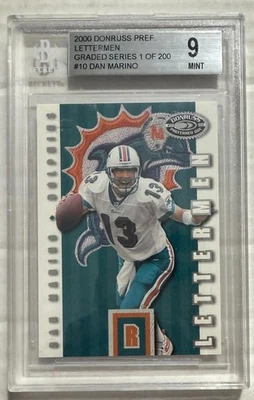 Dan Marino 2000 Donruss Preferred One Letterman #147/500 BGS 9- ¡Delfines!! Foto 1 de 2