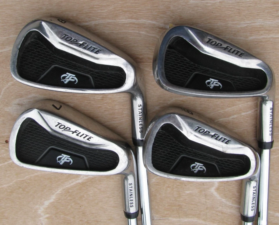 Juego de palos de golf Top Flite Iron 7-PW hierros flexibles regulares varillas de acero para diestros Foto 1 de 4