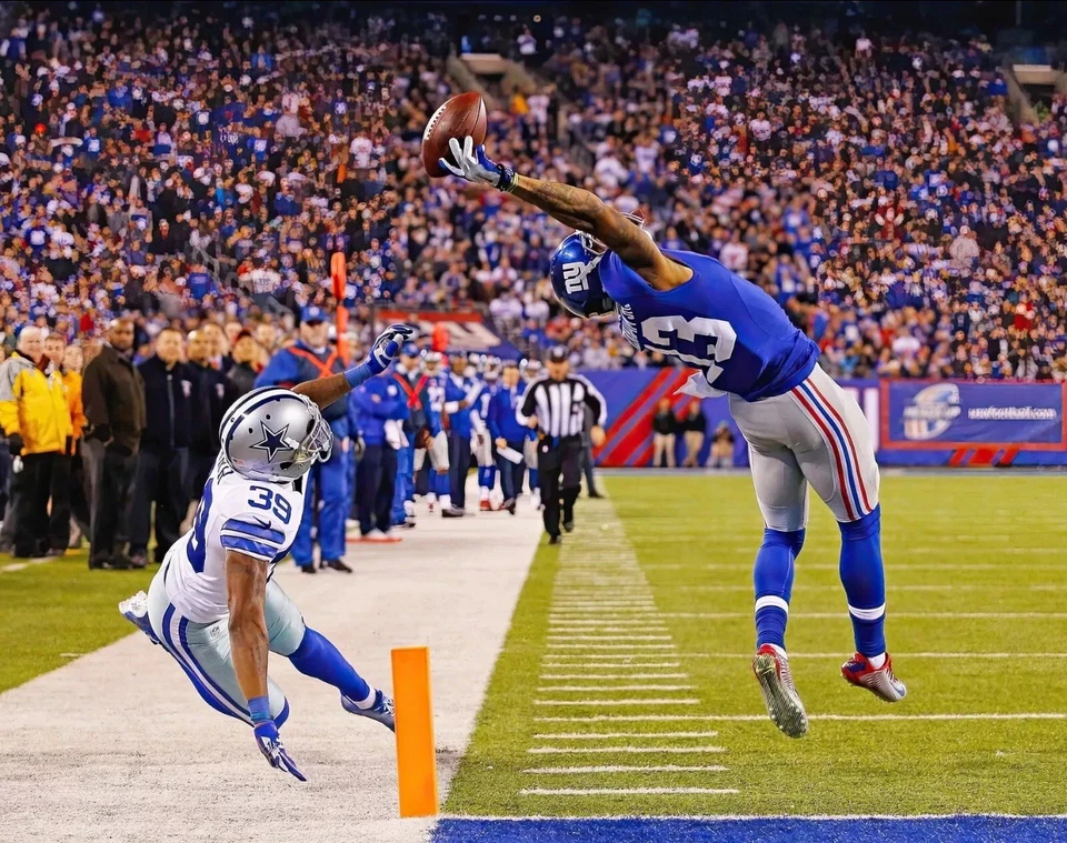 Impresión fotográfica brillante Odell Beckham Jr. #13 Giants NFL 8x10 fútbol americano de Nueva York Foto 1 de 1