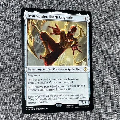 MTG Iron Spider, Stark Upgrade 0166 Regular Marvel's Spider-Man NM/M SPM - Image 1 of 2