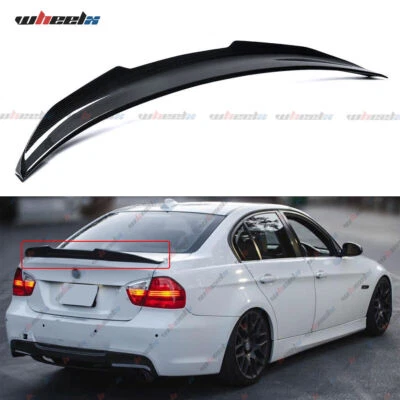 For BMW E90 Rear Spoiler 3 Series 328i 335i 06-11 Trunk PSM Wing Carbon Fiber - Image 1 of 4