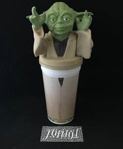 VTG 1999 STAR WARS EPISODE 1 YODA COLLECTOR CUP TACO BELL TOPPER TOY FIGURE RARE - Picture 1 of 4