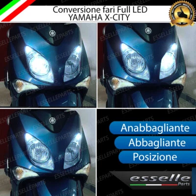 ESL KIT FARO LED YAMAHA X-CITY ANABBAGLIANTE ABBAGLIANTE H7 POSIZIONE T10 6000K