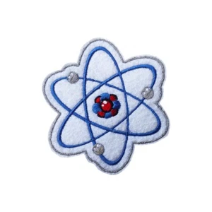 Atom Patch Embroidered Science Iron-On 3" - Picture 1 of 7