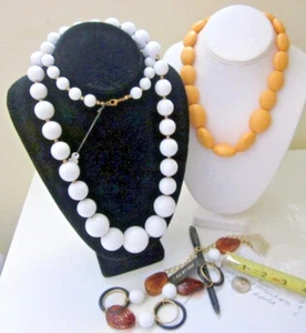 Lote de 3 Collares Declaración Seleccionados Hebras 16"" 24"" 34"" Hermoso NUEVO - Imagen 1 de 9