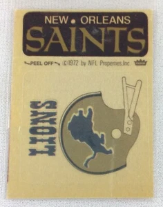 Pegatina de fútbol americano del equipo Fleer NFL 1972-74-New Orleans Saints-Detroit Lions-V2 - Imagen 1 de 1