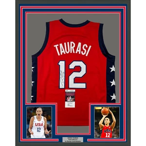 Framed Autographed/Signed Diana Taurasi 35x39 USA Olympics Red Basketball Jersey - Picture 1 of 2