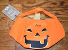 Pottery Barn Kids Pumpkin Glitter Treat Bag Halloween NEW NWT Leah Monogram