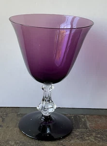 Vintage Bryce Symphony ametista / vetro cristallo viola 10 oz. Calice acqua 6" - Foto 1 di 6
