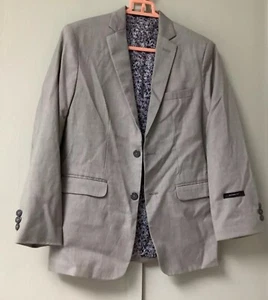 Van Heusen Boys Blazer 16R Gray Sport Coat 3 Button Jacket Formal Prom Lined - Picture 1 of 21