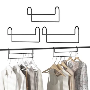 x2 Space Saving Hangers for Clothes: 3 Pack 12 inch Magic Closet Organizer - Picture 1 of 7