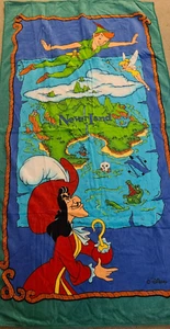 Rare Disney store beach Towel, Vintage 1994, Peter Pan, missed spelled - Picture 1 of 4