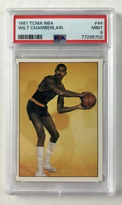 Wilt Chamberlain 1981 TCMA NBA #44 Warriors PSA 9 como nuevo - Imagen 1 de 2