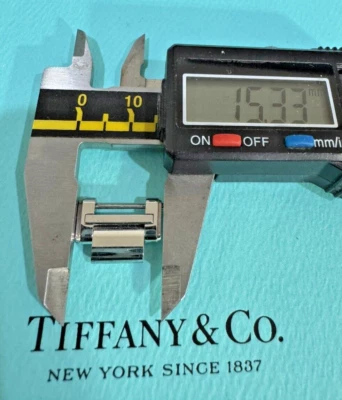 Tiffany & Co WATCH LINK "TANK WATCH SERIES" 15 + MM S / Steel SWISS Excellent Foto 1 de 4