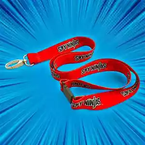 SPY NINJAS Chad Wild Clay & Vy Qwaint  Lanyard - Red - Picture 1 of 1