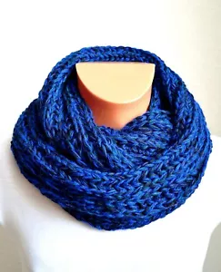 Sciarpa da snood unisex fatta a mano in cashmere leggera lucida da filato filato filato a mano - Foto 1 di 4